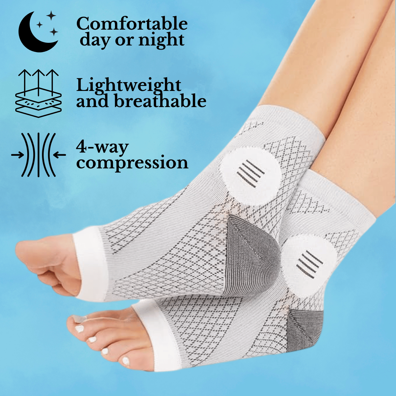 TheraHeel™  - Neuropathy Compression Socks for Foot Pain and Swelling Relief. (Buy 1 Get 1 Free)