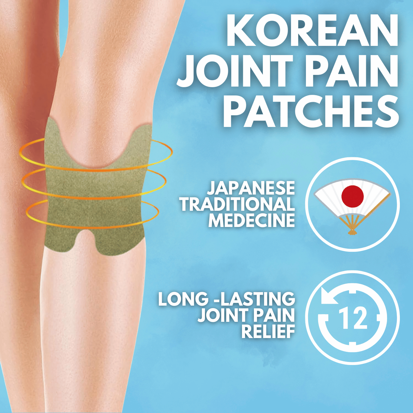 EasePatch- Japanese Instant Joint Pain Relief Patch (Pack of 10 Patches)